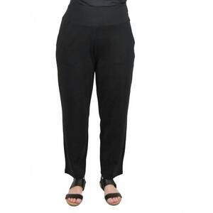 NEW LIV pleated hem pants in black